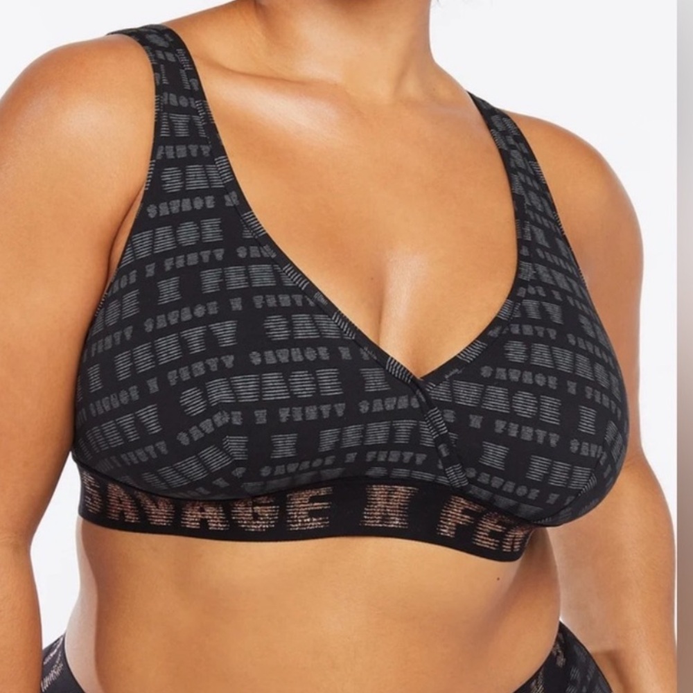 Savage X Fenty Forever Savage Crossover Cotton Bralette Black 3X - Picture 8 of 11